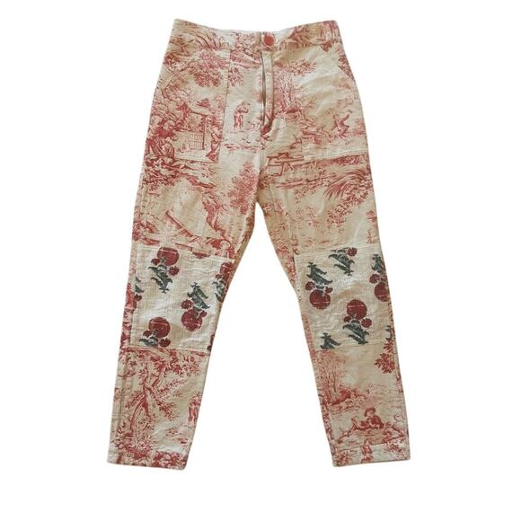 Alix of Bohemia 100% Cotton Patchwork Toile Print Pants – Size Medium, Handmade - Picture 1 of 3